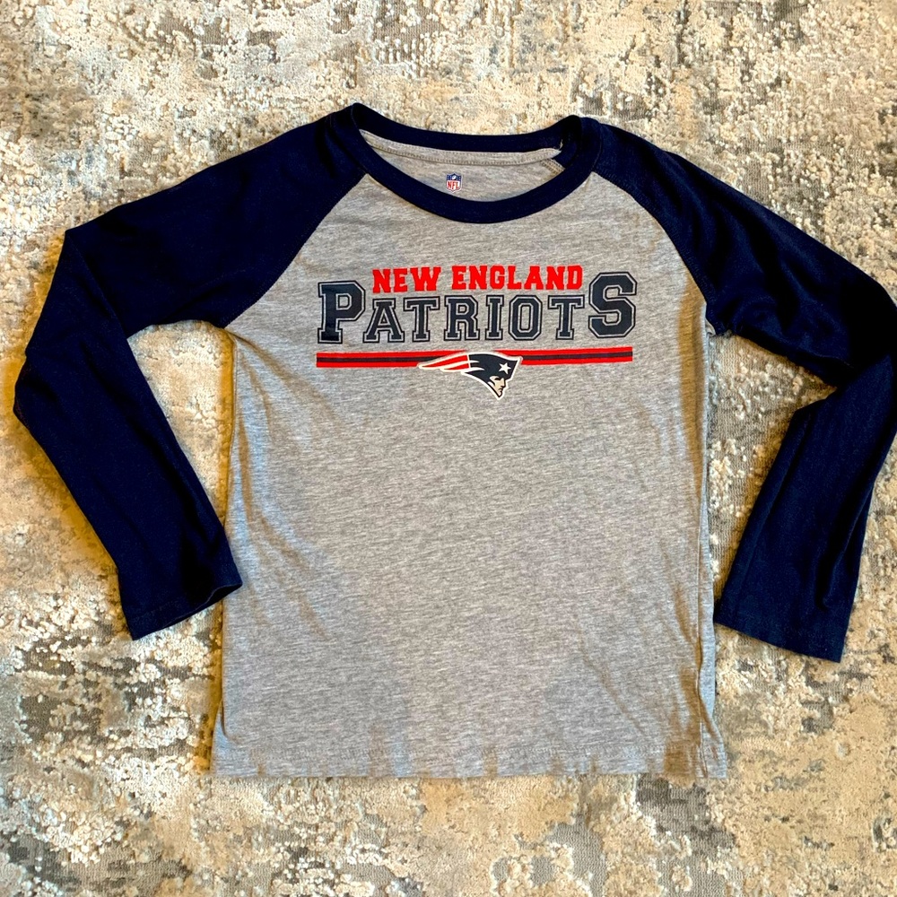 Boys New England Patriots football long sleeve shirt